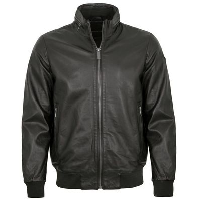 Bugatti - Herren Echtleder Lederjacke Lammnappa Blouson schwarz
