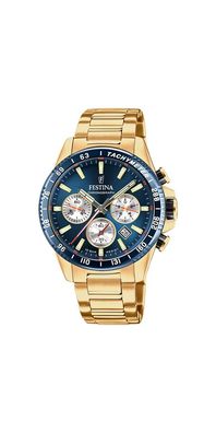 Festina Timeless Chronograph Herrenuhr Dunkelblau Edelstahl F20634/2