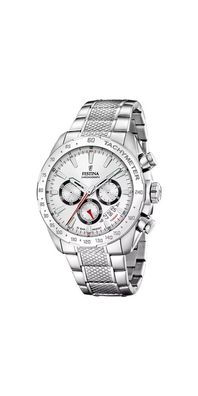 Festina Timeless Chronograph Herrenuhr Weiß Edelstahl F20668/1