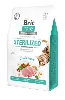 Brit Care Sterilized Urinary Grain-Free Trockenfutter Huhn für Katzen 0,4kg
