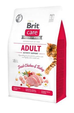 Brit Care Cat Activity Support Grain-Free Trockenfutter Pute Huhn Katze 0,4 kg