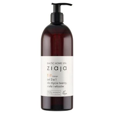 ZIAJA Baltic Home Spa Fit 3-in-1 Gel für Gesicht, Körper und Haare Mango 500ml