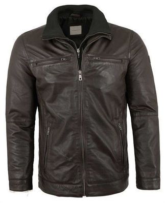 Bugatti - Herren Lederjacke Lammnappa dunkelbraun