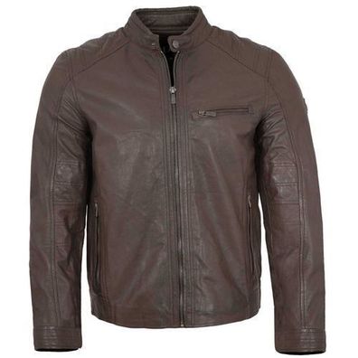Jilani Collection - Herren Lederjacke Lammnappa braun