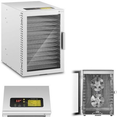 Professioneller Dörrautomat für Kräuter, Früchte, Pilze, 12 Einschübe, 800 W