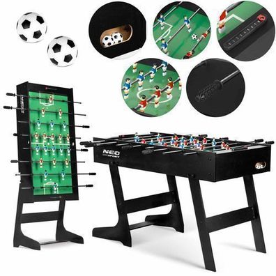 Neosport Tischfußball 121 x 61 x 80 cm NS-803 Schwarz