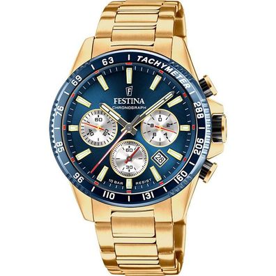 Chronograph - Quarz - Timeless - IP Vergoldet