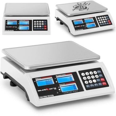 Gewerbliche Ladenwaage mit Zählfunktion, LCD-Display, RS232-Schnittstelle, 15.000 g
