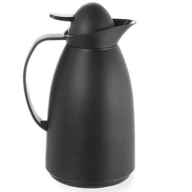 Thermoskanne mit Glaseinsatz für Kaffee & Tee, 1 l, schwarz, Hendi 449608