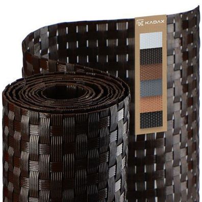 KADAX Sichtschutz für Balkon, Terrasse, 1 x 1 m, Dunkelbraun