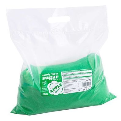 Bunte Zuckerwatte mit verschiedenen Geschmacksrichtungen, grün, Apfelgeschmack, 5 kg
