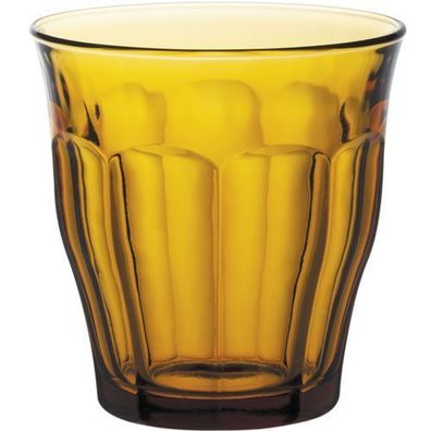Duralex Picardie Bernsteinfarbenes Glas 250 ml orange - 6er-Set