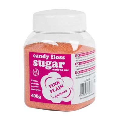 Gefärbte Zuckerwatte, rosa, natürlicher Zuckerwattegeschmack, 400 g