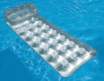 Intex Luftmatratze 18-Pocket Suntanner 58894 Silber, 188 x 71 cm