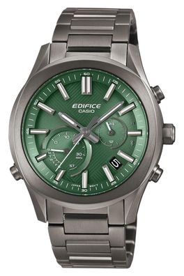 Casio Edifice Herrenuhr Solar Chrono Grau/Grün EQB-1300DC-3AEF