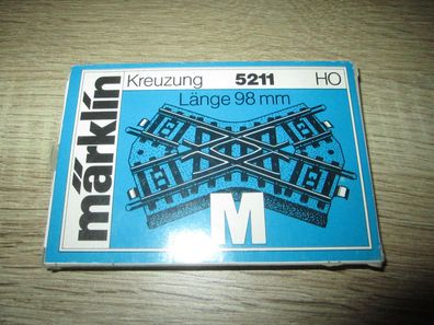 Märklin 5211 M-Gleis Kreuzung 90 mm blaue OVP