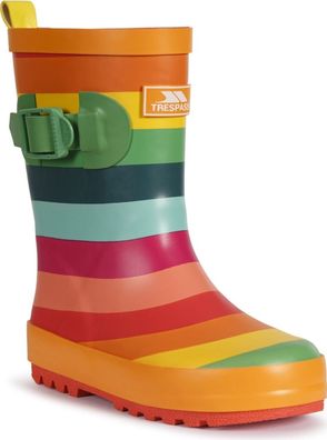 Trespass Kinder Gummistiefel Puddle - Kids Welly Rainbow Stripe
