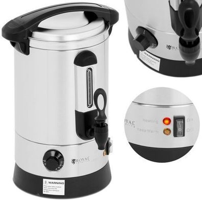 Doppelwandiger Warmwasserbereiter aus Stahl, 6,5 l, 1500 W