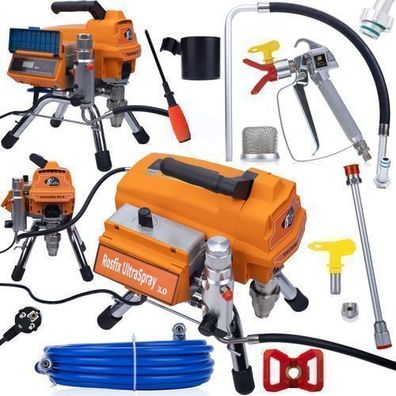 Rosfix Farbspritzgerät Tornado RT4 – 3000W 22MPA 3,2L/min | LCD, 230V