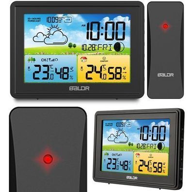 Wetterstation mit Display BD-908 schwarz