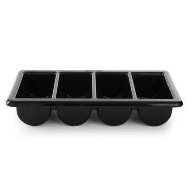 Besteckbehälter GN1/1 4-teilig schwarz - Hendi 552315