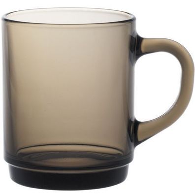 Duralex Versailles SEPIA Glas mit Henkel, 260 ml, braun - 6er-Set