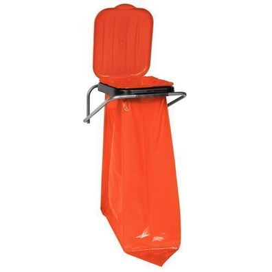 Roter, wandmontierter Abfallsortierbehälter - 120-Liter-Säcke