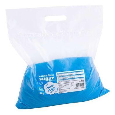 Farbiger Zucker für Zuckerwatte, blau, natürliches Aroma, 5 kg