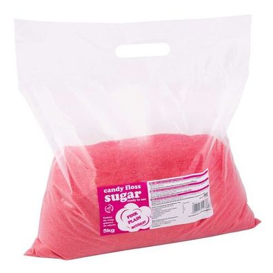 Farbiger Zucker für Zuckerwatte, rot, natürliches Aroma, 5 kg