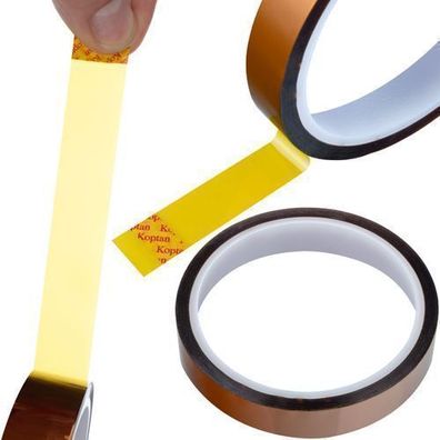 Rosfix Kaptonband 10 mm x 30 m – 0,05 mm Stärke | bis 240°C hitzebeständig
