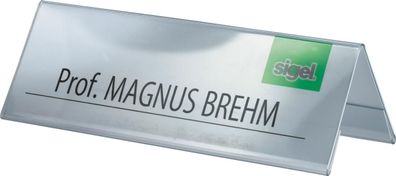 SIGEL TA132 Tischaufsteller Dachform Namensschild 19 x 6 cm 5er Pack
