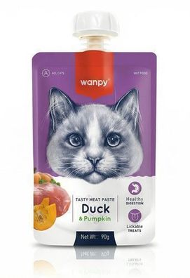 WANPY für Katzen – Pastete mit Ente und Kürbis, 90 g