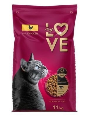 MY LOVE Trockenfutter für Katzen 11 kg Huhn