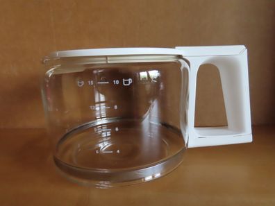 Kaffeekanne Ersatzkanne mit Deckel weiß für 10 Tassen Krups