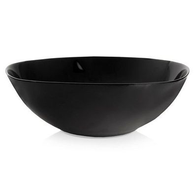 Schwarze Glassalatschüssel LUNA 25 cm, 2 l