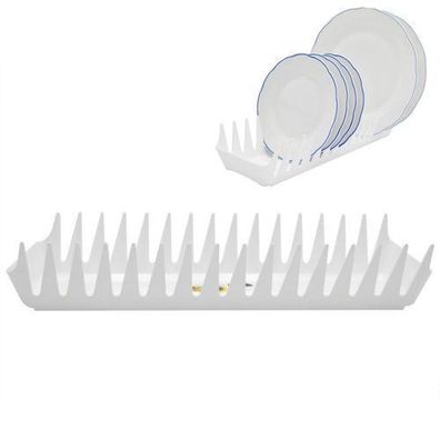 Abtropfgestell für Teller aus Kunststoff, weiß, 39 cm
