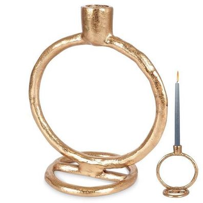 Goldener Aluminium-Kerzenständer, 19 cm