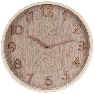 Beige Wanduhr 38 cm