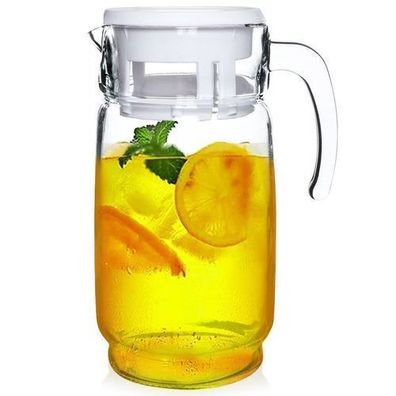 Glaskrug mit Deckel, 2 l