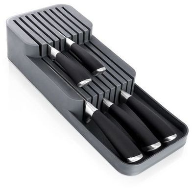Schubladenmesser-Organizer, grau, 39 x 14,5 x 7,5 cm