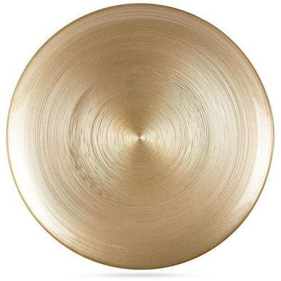 Flacher Glasteller, goldfarben, 32,5 cm