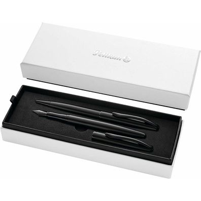 Geschenkset Jazz Noble Elegance carbon Füller + Kugelschreiber