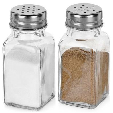 Salz- und Pfefferstreuer aus Glas, 80 ml, 2 Stück