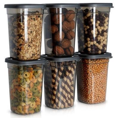 Behälter für lose Produkte mit Deckel 1 l 6 Stück