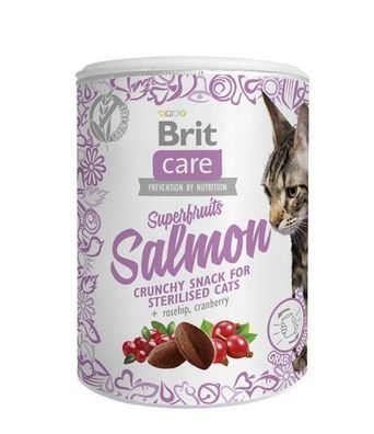 Brit Care Cat Snack Superfruits Salmon Sterilised 100g