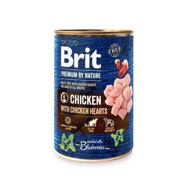 BRIT Premium BY NATURE Huhn & Herzen, 400 g Dose