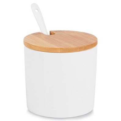 Weiße Zuckerdose aus Keramik