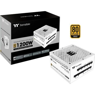TT Toughpower GF3 Snow 1200W (weiß, 1x 12VHPWR, 5x PCIe, Kabel-Management, 1200 Watt)
