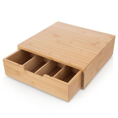 Bambus-Kaffeekapsel-Organizer