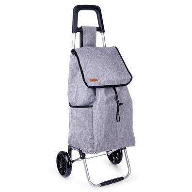 Einkaufswagen mit Tasche, grau, 40 l